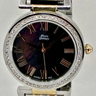 Illinois Watch Company Ladies 32mm Black MOP Classic Wristwatch