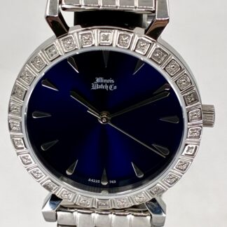 Illinois Watch Company Ladies 30mm Blue Dial Classic Wristwatch