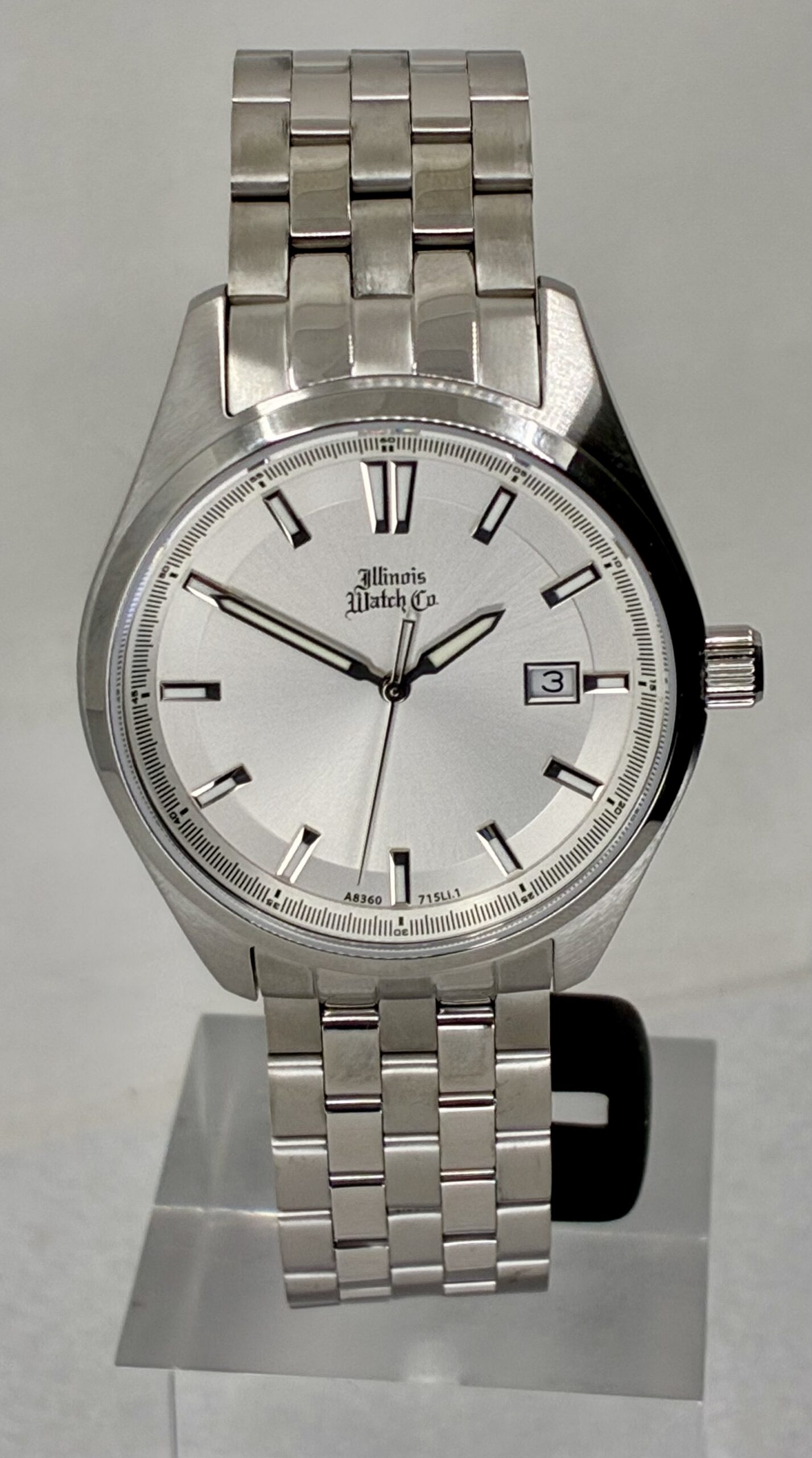 41mm Illinois Watch Company Silver Dial Wristwatch - Image 3