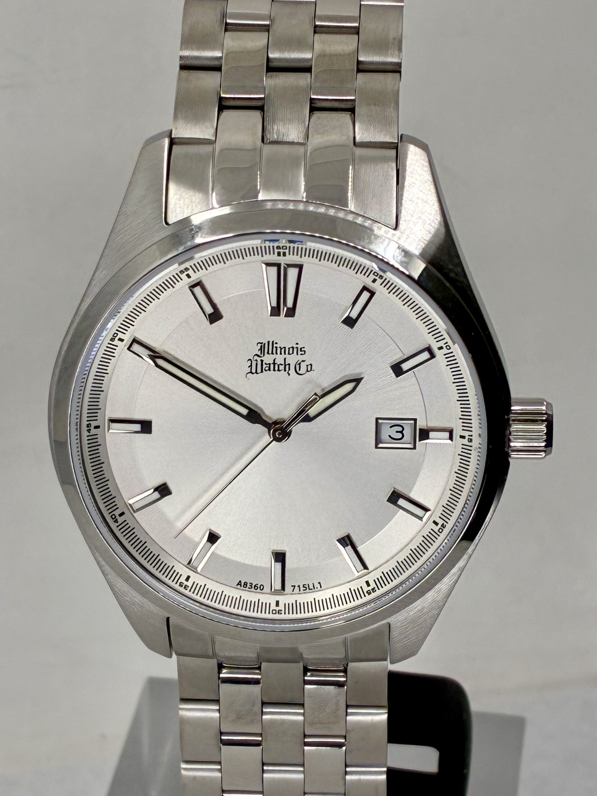 41mm Illinois Watch Company Silver Dial Wristwatch - Image 8