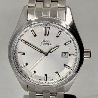 41mm Illinois Watch Company Silver Dial Wristwatch