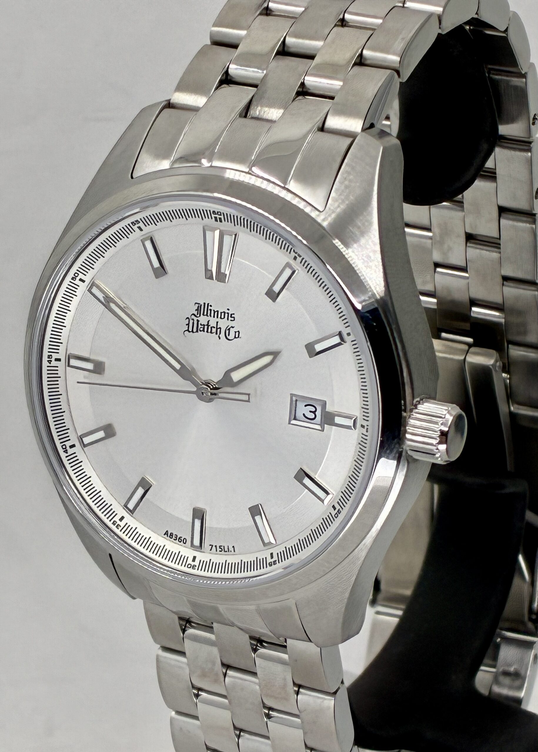 41mm Illinois Watch Company Silver Dial Wristwatch - Image 2